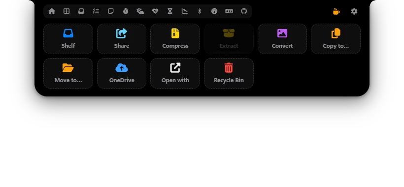 Poni's Drop Actions tiles while an image is dragged